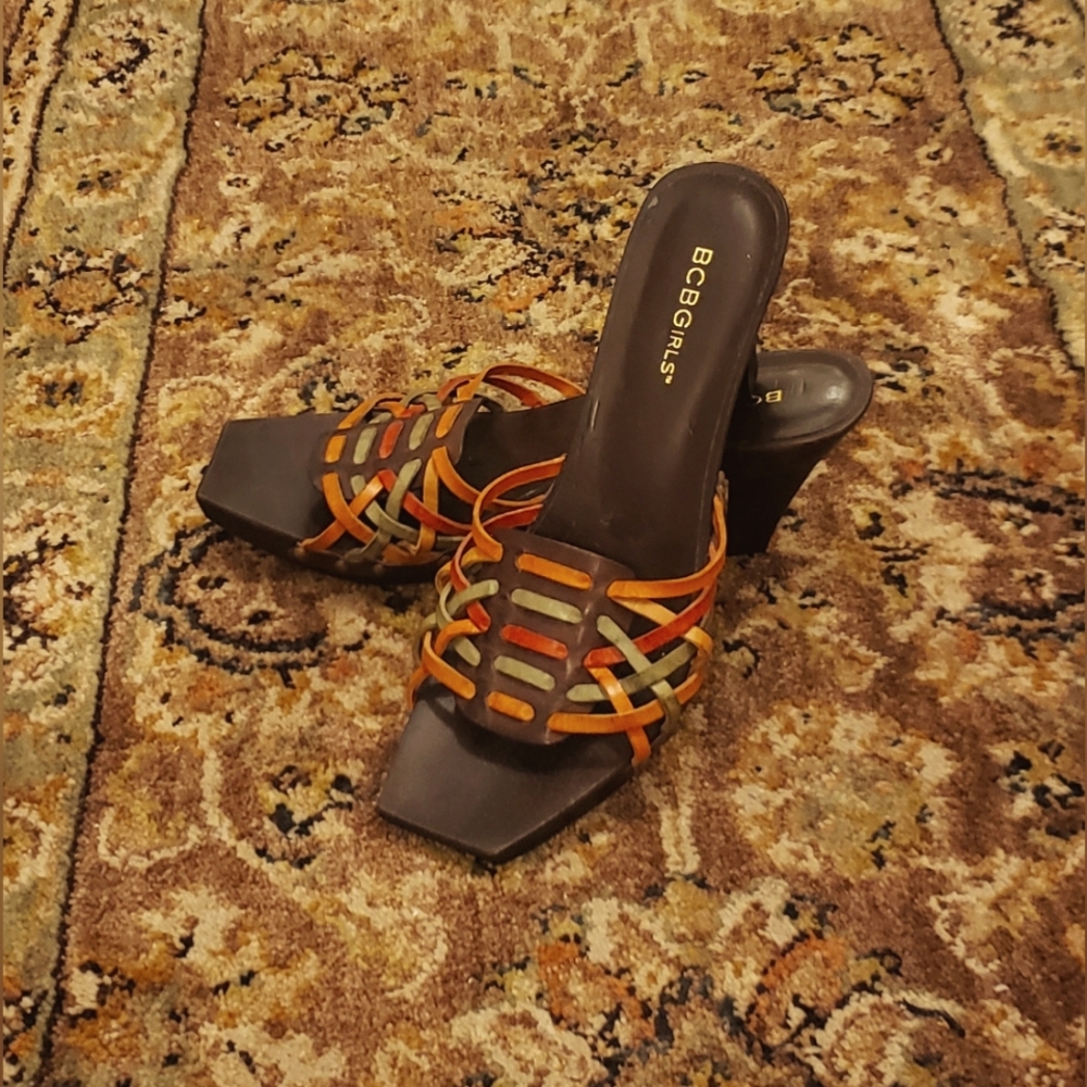BCBG Multi-Color Leather Mule